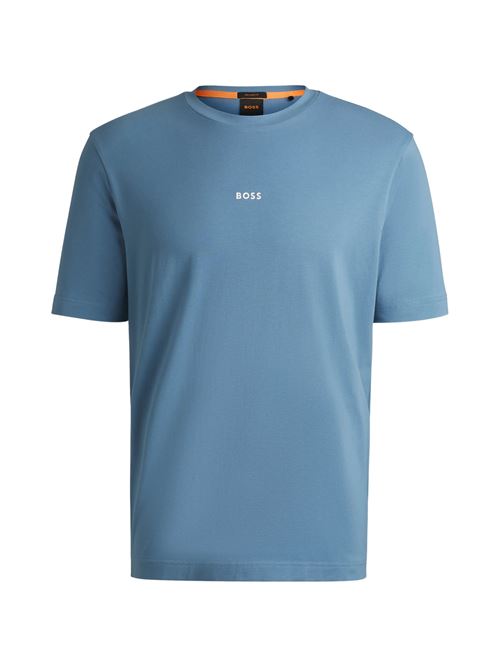 T-shirt uomo azzurra in cotone Boss Orange | 50473278462